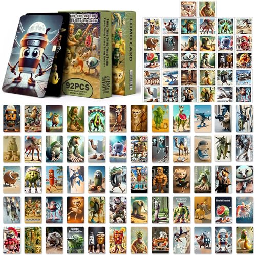 PfirstDa 92 PCS Italian Brainrot Cartes, Brainrot Cartes pour Adolescents et Adultes, sans Doublons. Jeu de Carte Amusant pour Les Soirées Jeux et Les Rassemblements