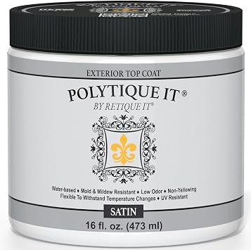 Retique It Exterior Marine Finish Top Coat 16oz Pint, 1.Satin