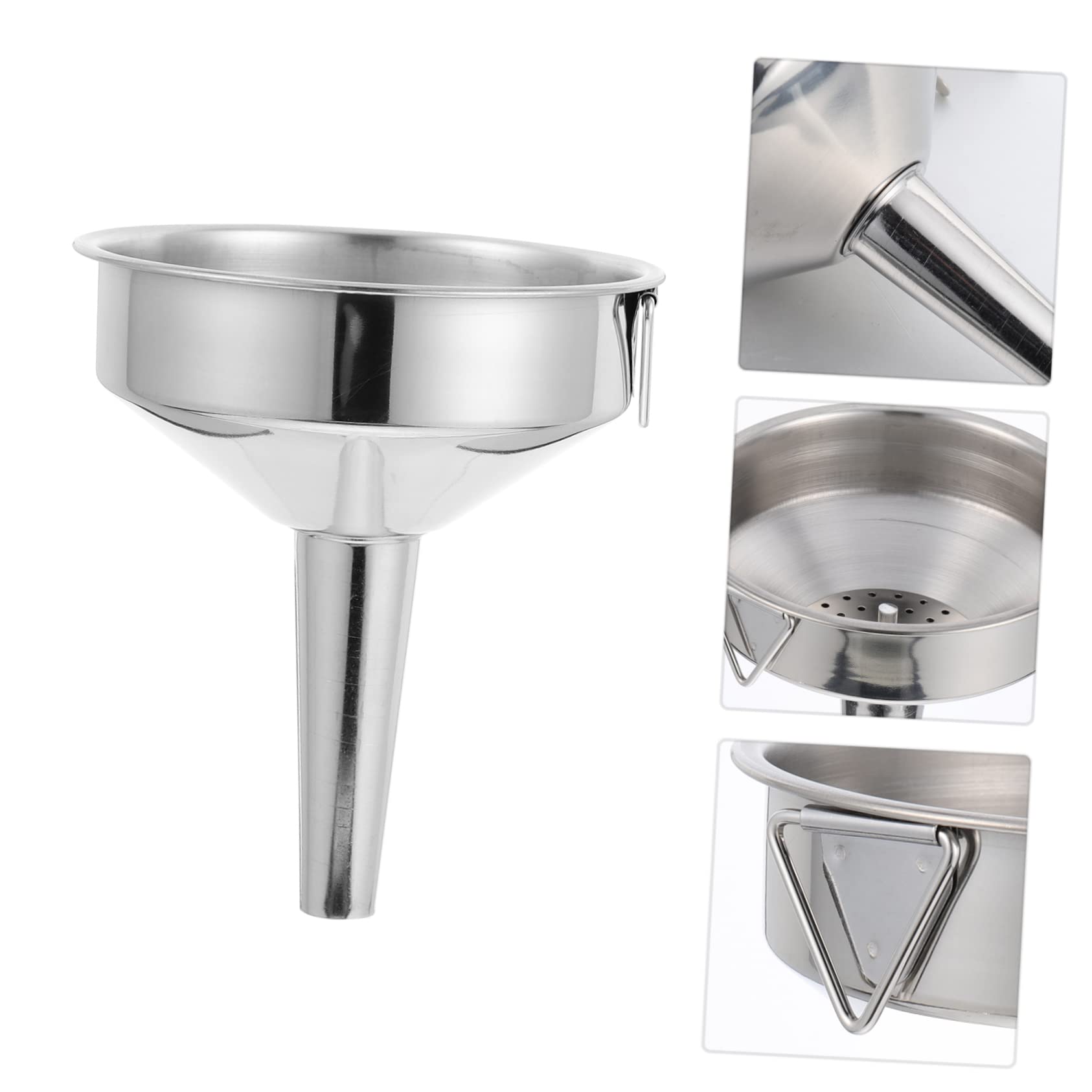 FELTECHELECTR Large Diameter Funnel for Brewing Wine Straining Stainless Steel Oil Sauce Funnels