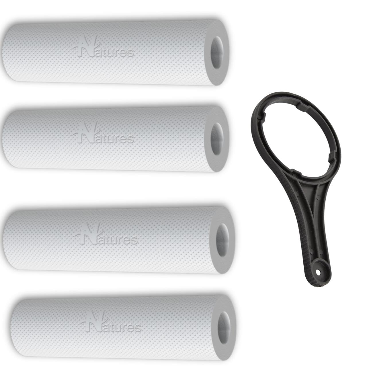 NATURES PP Spun Filter/Cartridge with Spanner for All Types of RO Water Purifier (10 Inch, 5 Micron) | RO Water Purifier Cartridge, Spun Filter Sponge Replacement Filter Candle-image-49