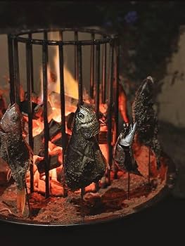 Amazon.co.jp: ロストル 五徳 焚き火台 原始焼きスタンド 炉端焼き 魚