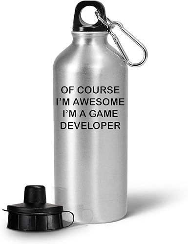 Art by Chelsydale Im a Game Developer Designer Water Bottle Tumbler 20oz Reusable Drinkware - Gifts Idea for Video Gaming Design Dev Team