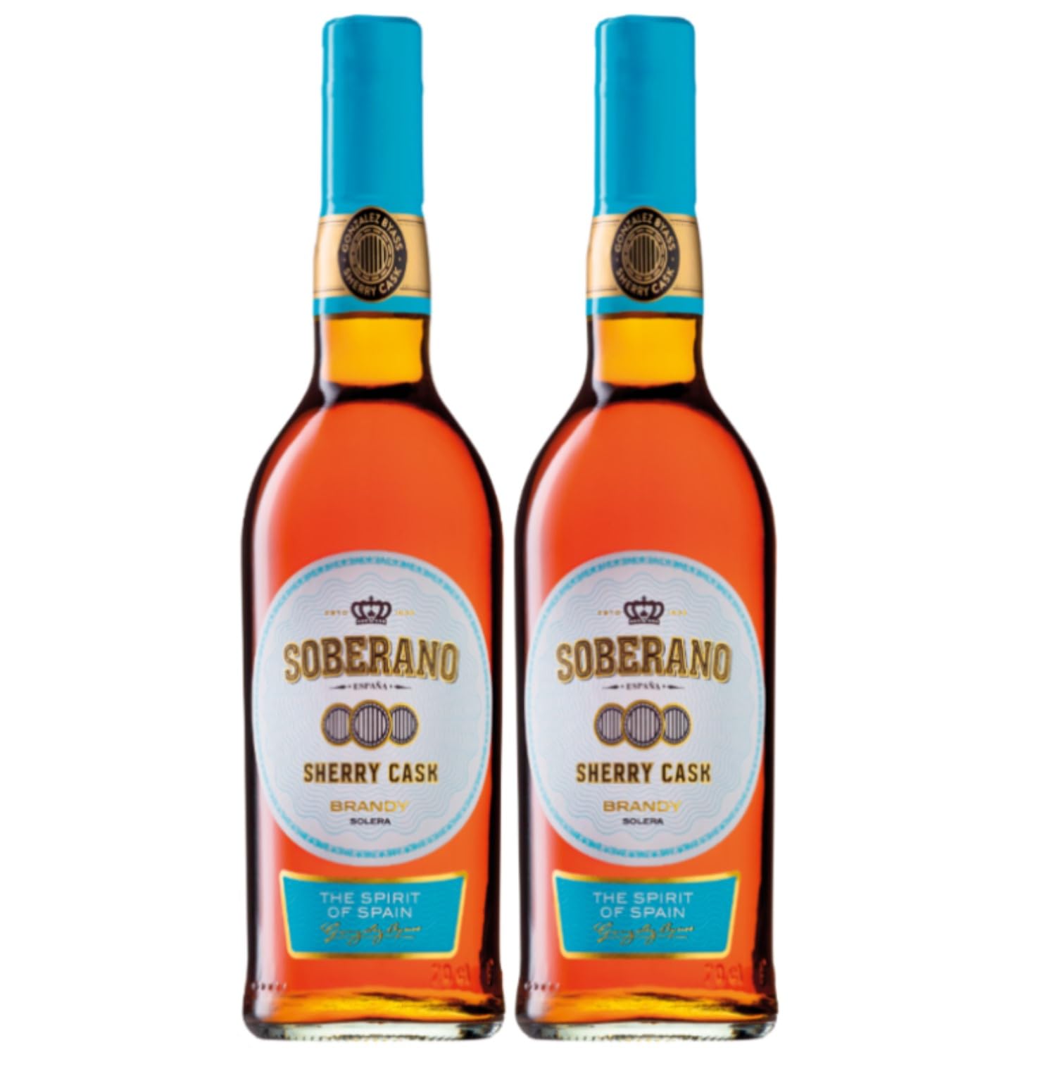 González Byass Soberano Solera Brandy süß Jerez Spanien I Visando Paket (2 Flaschen)