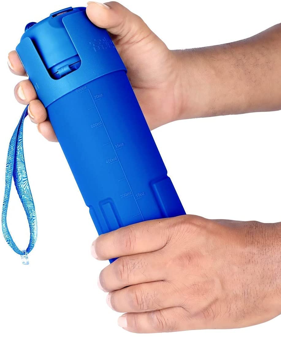 Yesno.inFoldable Silicone Bottle 680-700 ml - Blue
