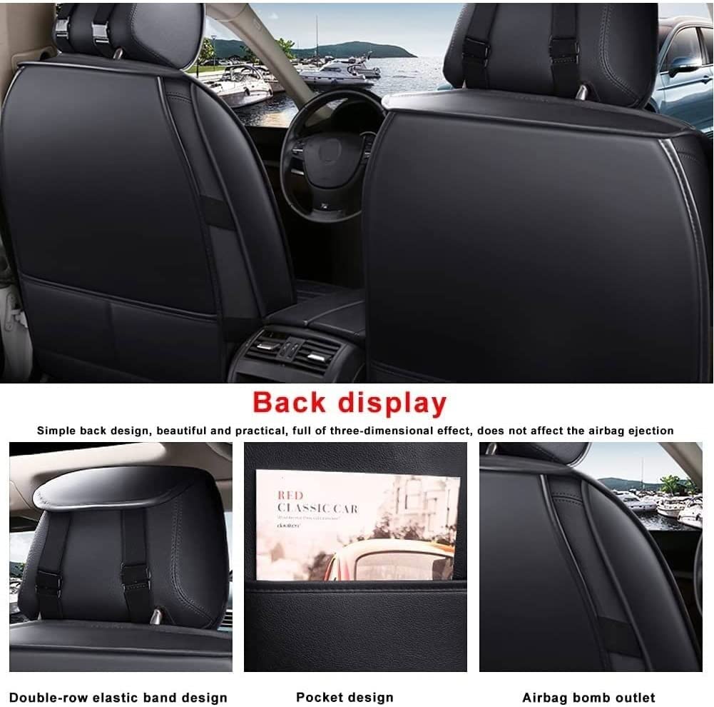 Per I&NFINITI M35 Set di Sedile Auto Set Set Completo Set Full PU Protezioni Sedile Posteriore in Pelle PU Cuscini Imbottiti Poggiatesta Impermeabile Traspirante