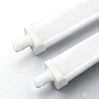 LED Batten Light 4ft 2 Pack, Garage Lighting, 36W 6600lm IP65 [Energy Class B]