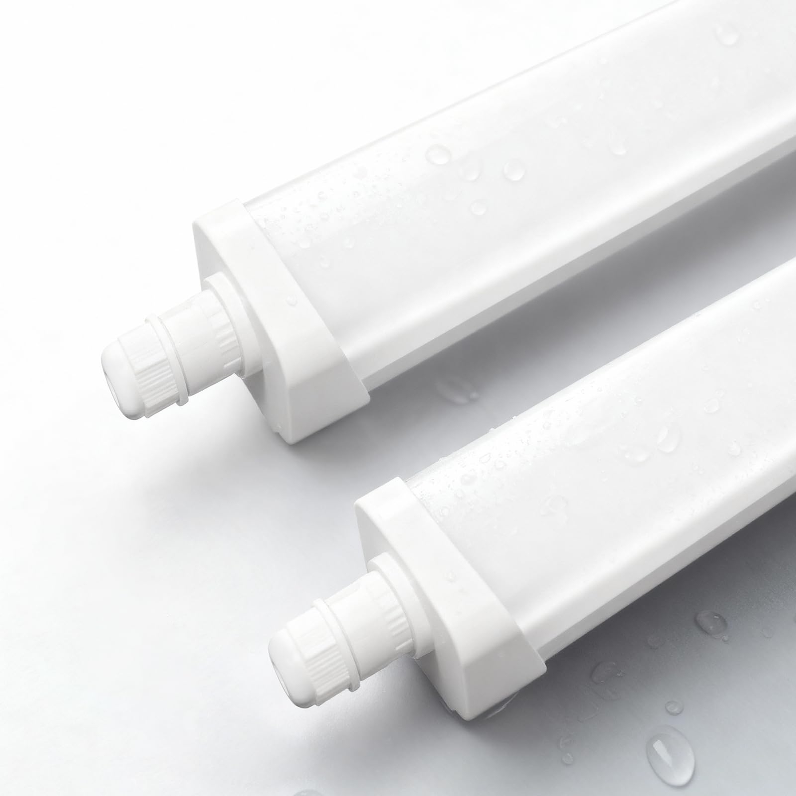 WARMELLE LED Batten Light 4000K Neutral White, 4FT,36W,6600LM,IP65 Waterproof,SDCM＜6，Ra＞80,Linkable LED Lights,Fitting for Garage,Workshop,Warehouse,Office - 2 Pack