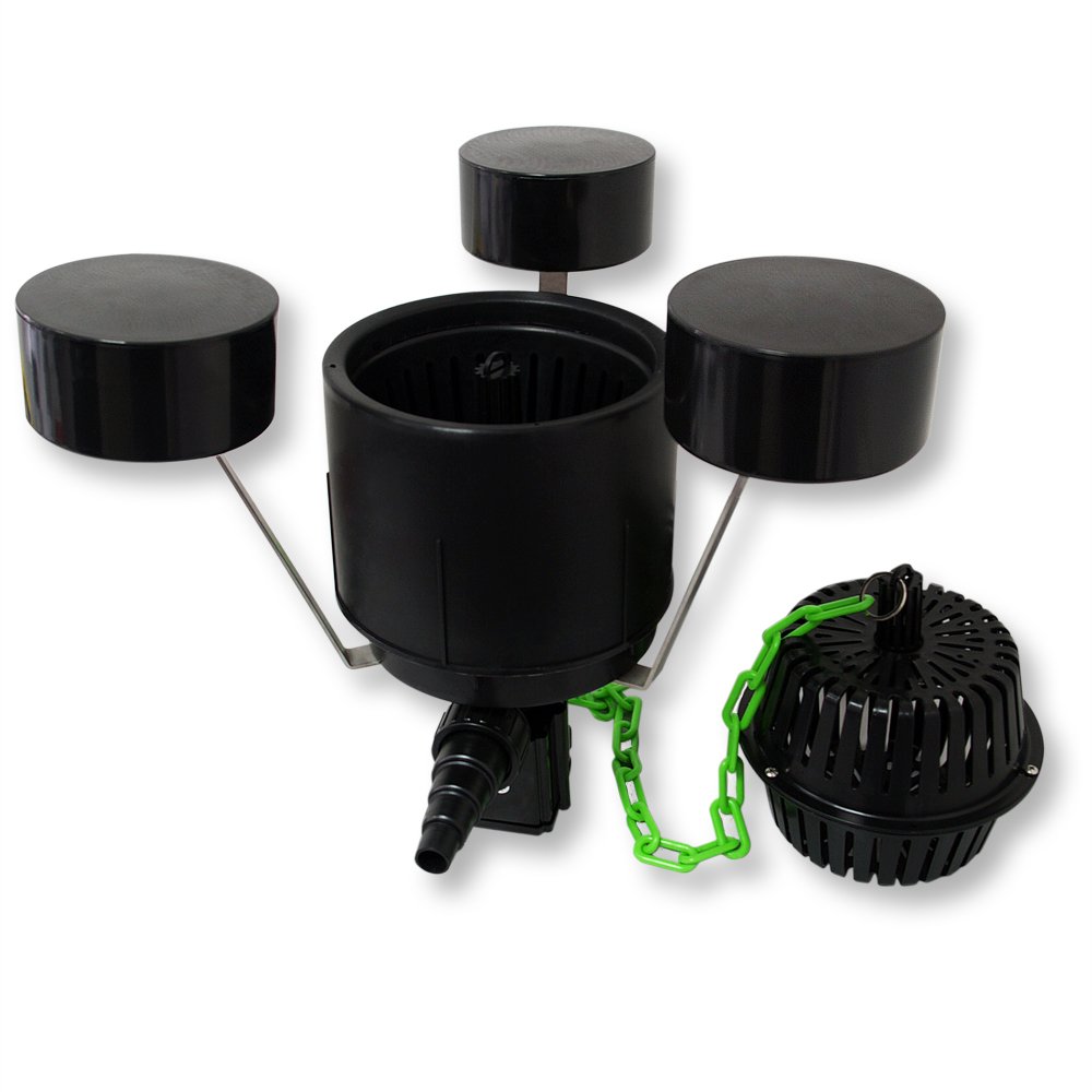 SunSun Kit complet: CPF-180 Filtre de bassin à pression jusqu’à 6000 L 11 Watt lampe uv, CTF-8000 pompe 8000l/h 70W, 25m Tuyau 25 mm, CSP-250 Écumeur 2500l/h 45W, HJ-943 fontaine 800l/h 16W