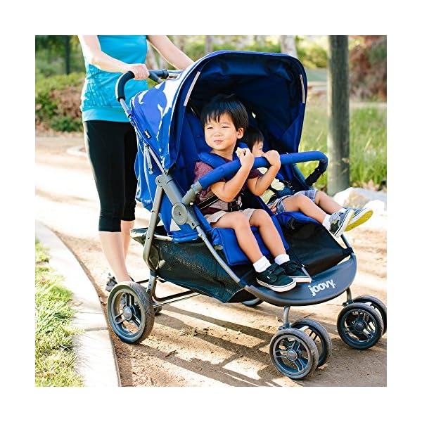 Joovy Scooter X2 Zwillings Geschwisterwagen Kinderwagen Buggy, schwarz – Bild 5