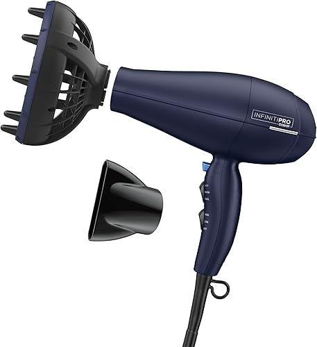 INFINITIPRO BY CONAIR - Secador de pelo de 1875 W con difusor difusor innovador que mejora los rizos y las ondas mientras reduce el encrespamiento