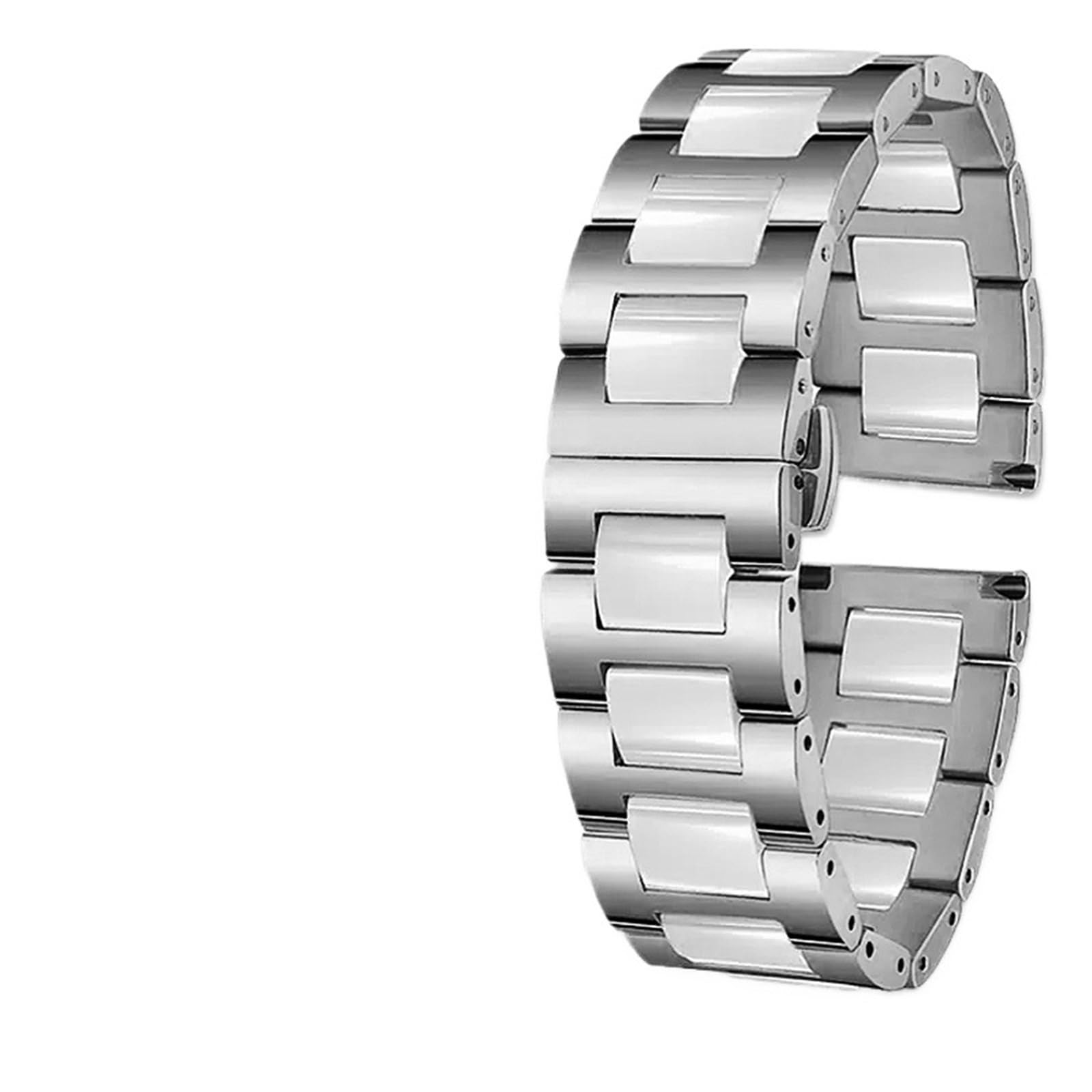 Bracelet en céramique for Femmes et Hommes, en Acier Inoxydable, 12-22mm, Montre à la Mode