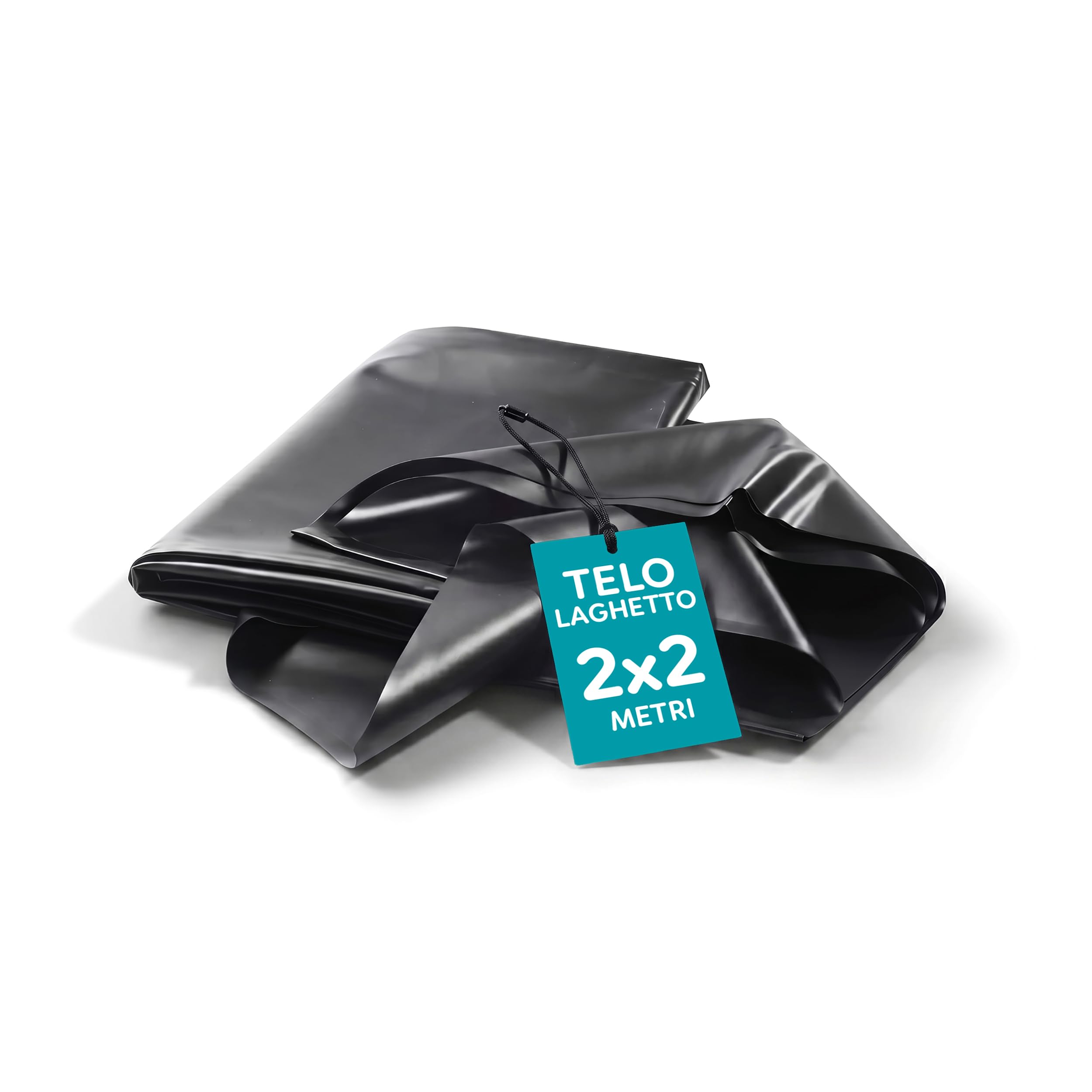 AQPET Telo per laghetti Stagno da Giardino in PVC Rinforzato qualità Made in Germany (2x2 m, 0,5mm)