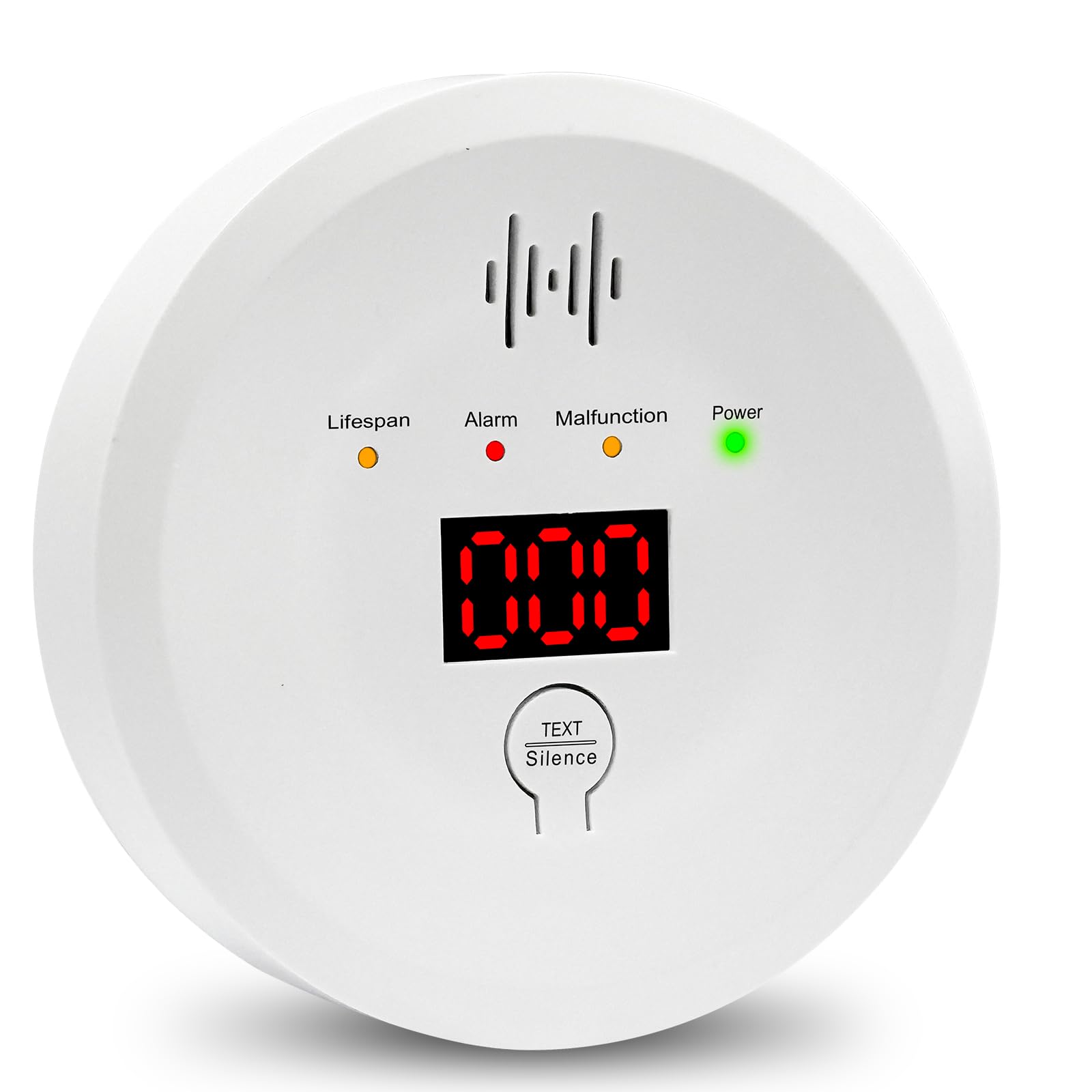 Carbon Monoxide Detector,Portable CO Alarm with LED Display for Home Travel,CO Detector Monitor Battery Powered with Test Button&85dB Sounding Alarm(Not included AA Batteries)
