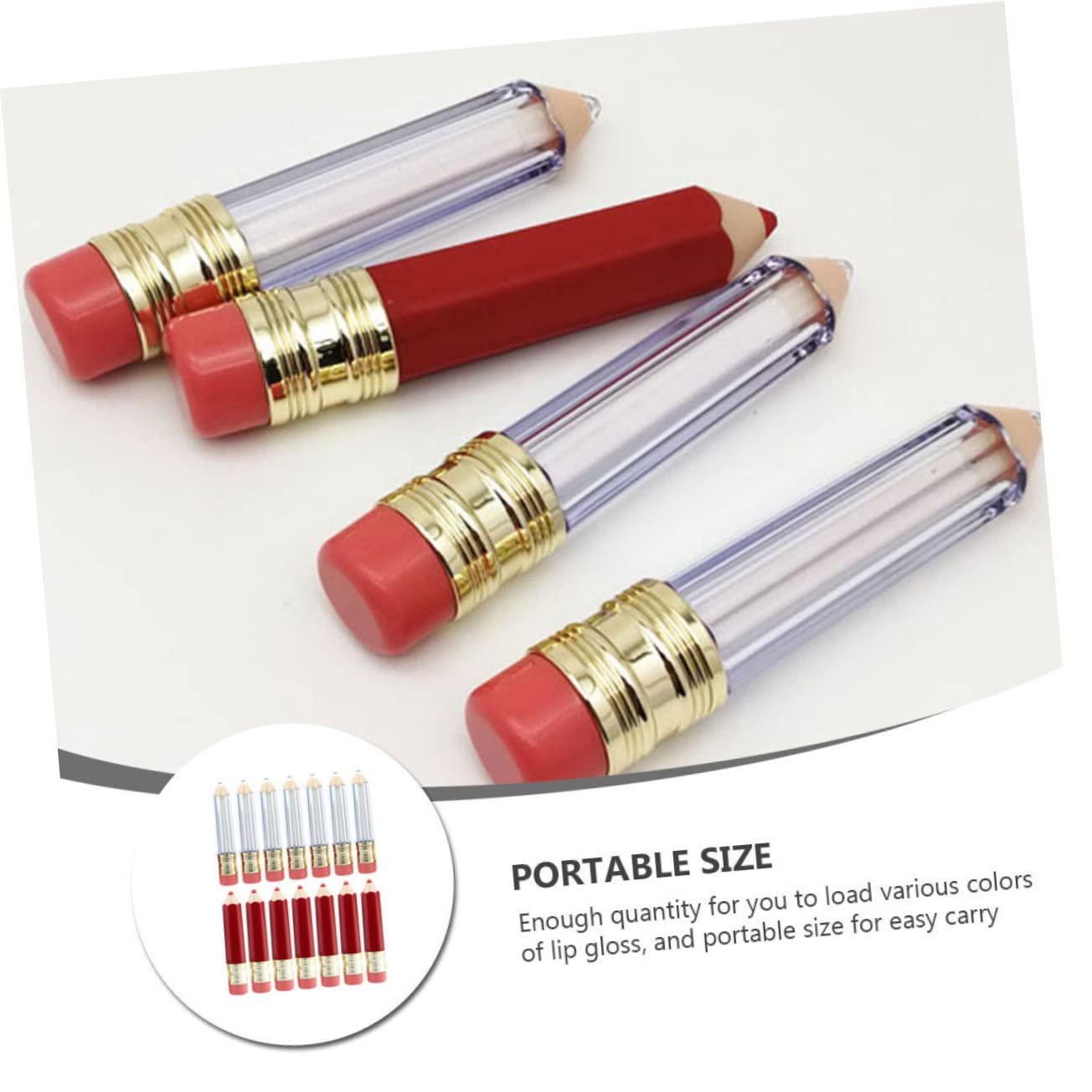 5 Sätze Leere Tube Lipgloss Behälter Bleistift Balsam Lippenfüller Glanz Lippenröhrchen Leer Flasche Lippenstift Leere Tuben Plastiklipglossrohre Lipgloss-tube Leer 6 Stück * 5