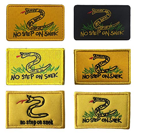 Antrix 6 Pcs Tactical No Step On Snek DTOM Patches Military Emblem Badge Snek Patches for Caps,Bags,Backpacks,Clothes,Vest,Military Uniforms,Tactical Gears Etc.