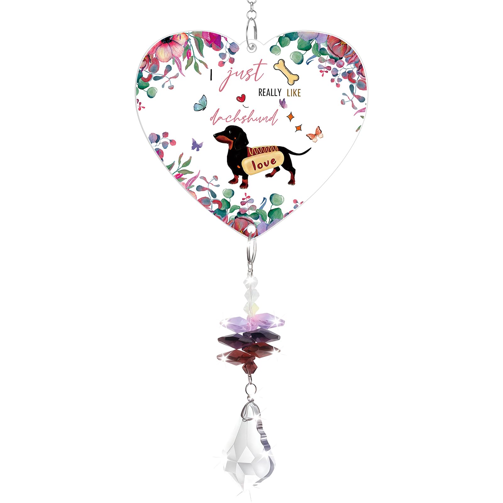 Dachshund Gifts For Women, Crystal Suncatcher, Sausage Dog Gifts For Women, Dachshund Ornaments, For Dachshund Lover Christmas Birthday Party Graduation — image 1