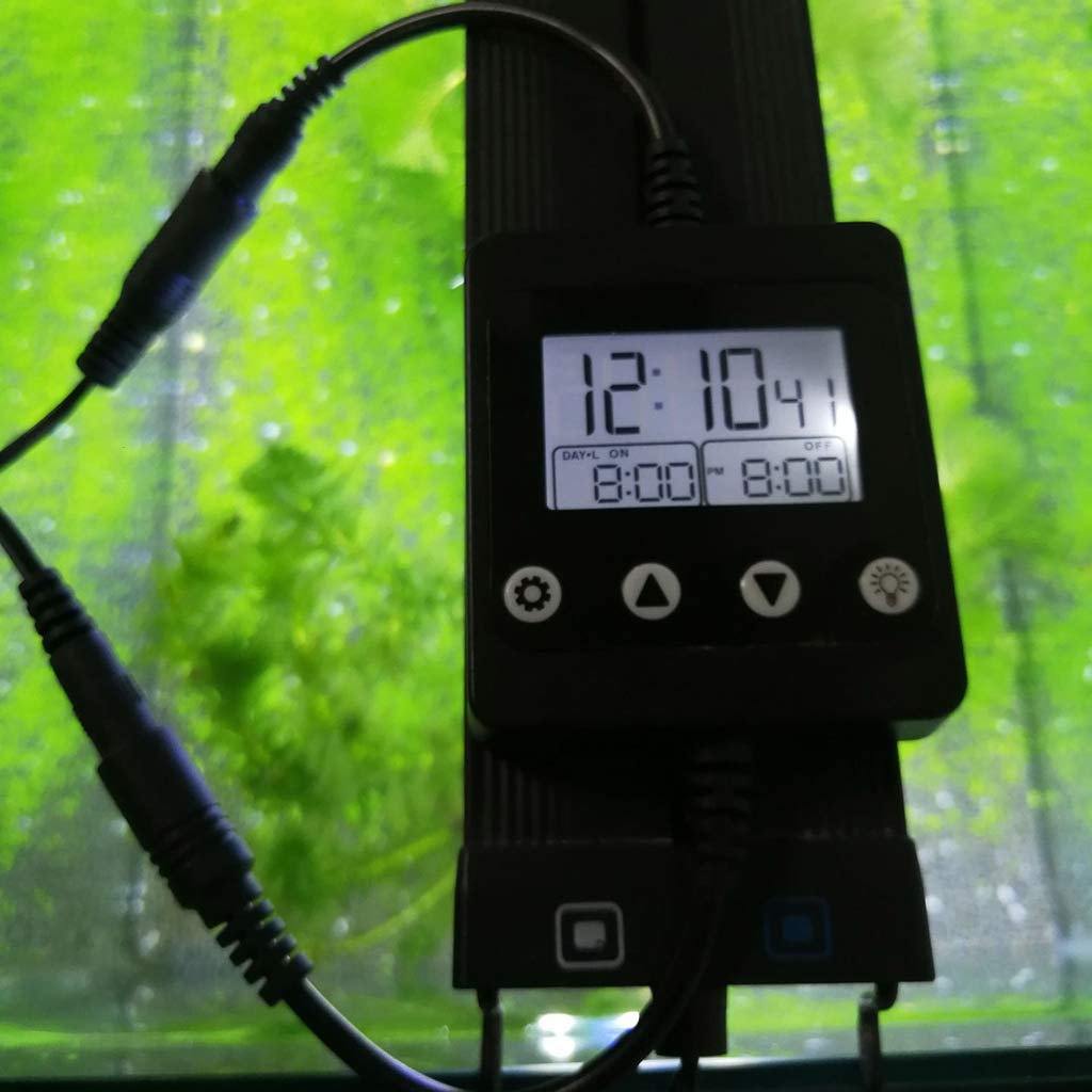 Pesce Timer Luce Acquario per Controller Luce e Programma 24 Ore immerso per C 5V-30V Simulazione Alba Tramonto ABS