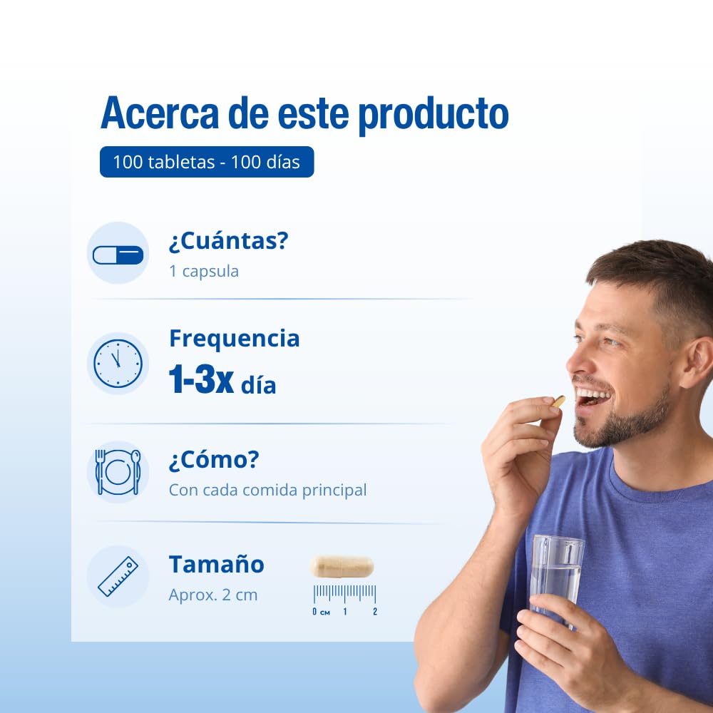 Lamberts Digestizyme® | 100 Cápsulas | Apto para Veganos | Enzimas Digestivas Origen Vegetal | Lipasa, Amilasa, Proteasa, Bromelina y Papaína | Amplio Espectro | Calidad Farmacéutica GMP