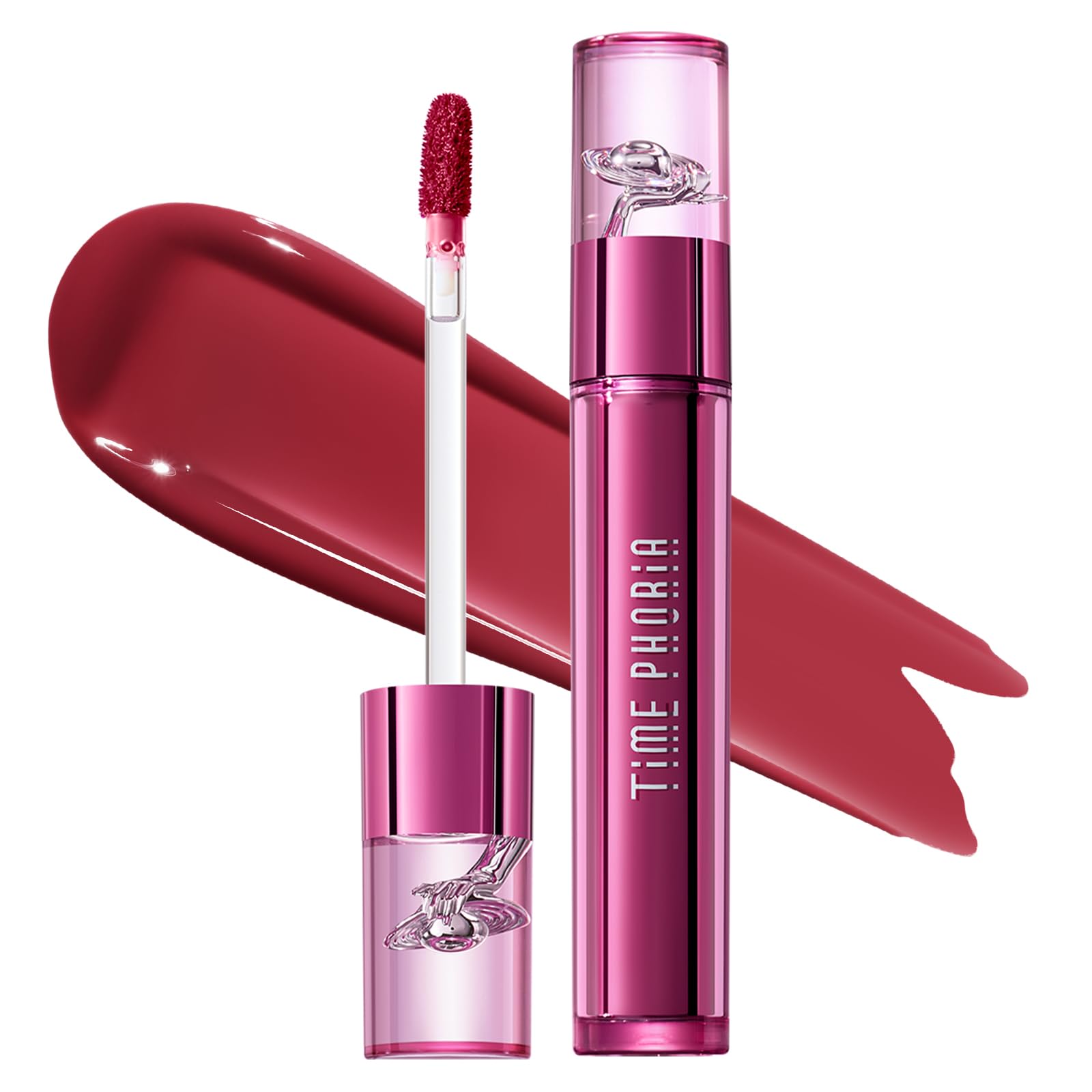 TIME PHORIA TIMEPHORIA Altera Blurring Tint Lip Stain 015 Flare, Deep Peddish Pink Glossy to Soft Matte Finish, Blur Lip Lines, Weightless No-Sticky Airy Velvet Texture, Vibrant Hydrating Long-Lasting Lip Makeup