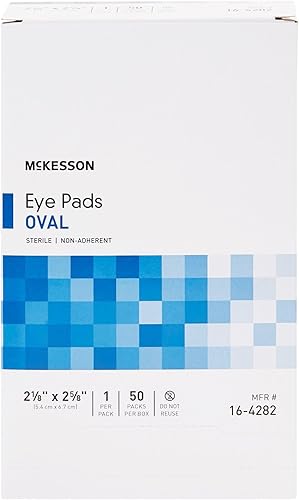 Miniatura 9 de McKesson Almohadillas para los ojos, estériles, ovaladas, no adherentes, 2 18 pulgadas x 2 58 pulgadas, 50 unidades, 1 paquete