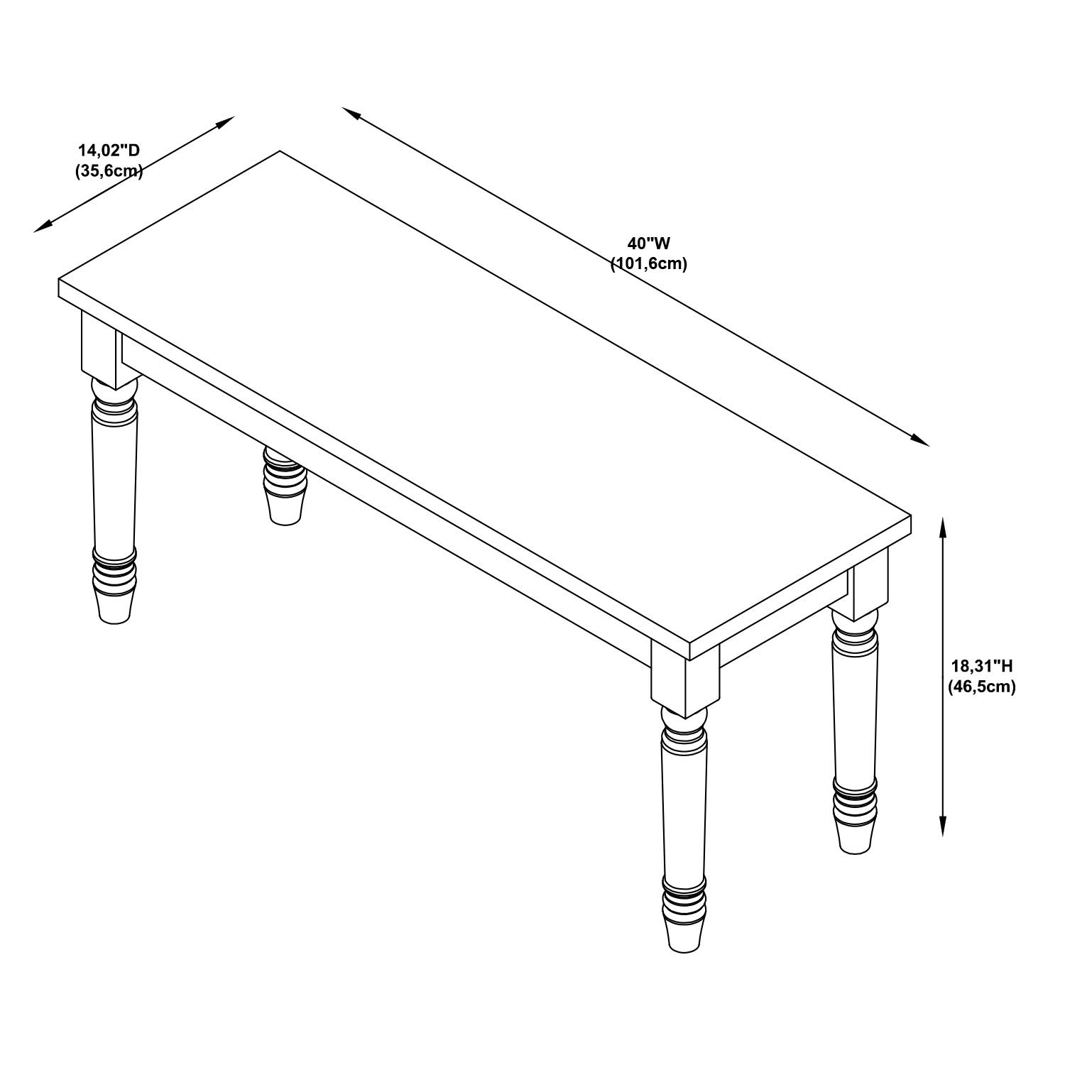 Powell Furniture Willow Dining Bench, Multicolor