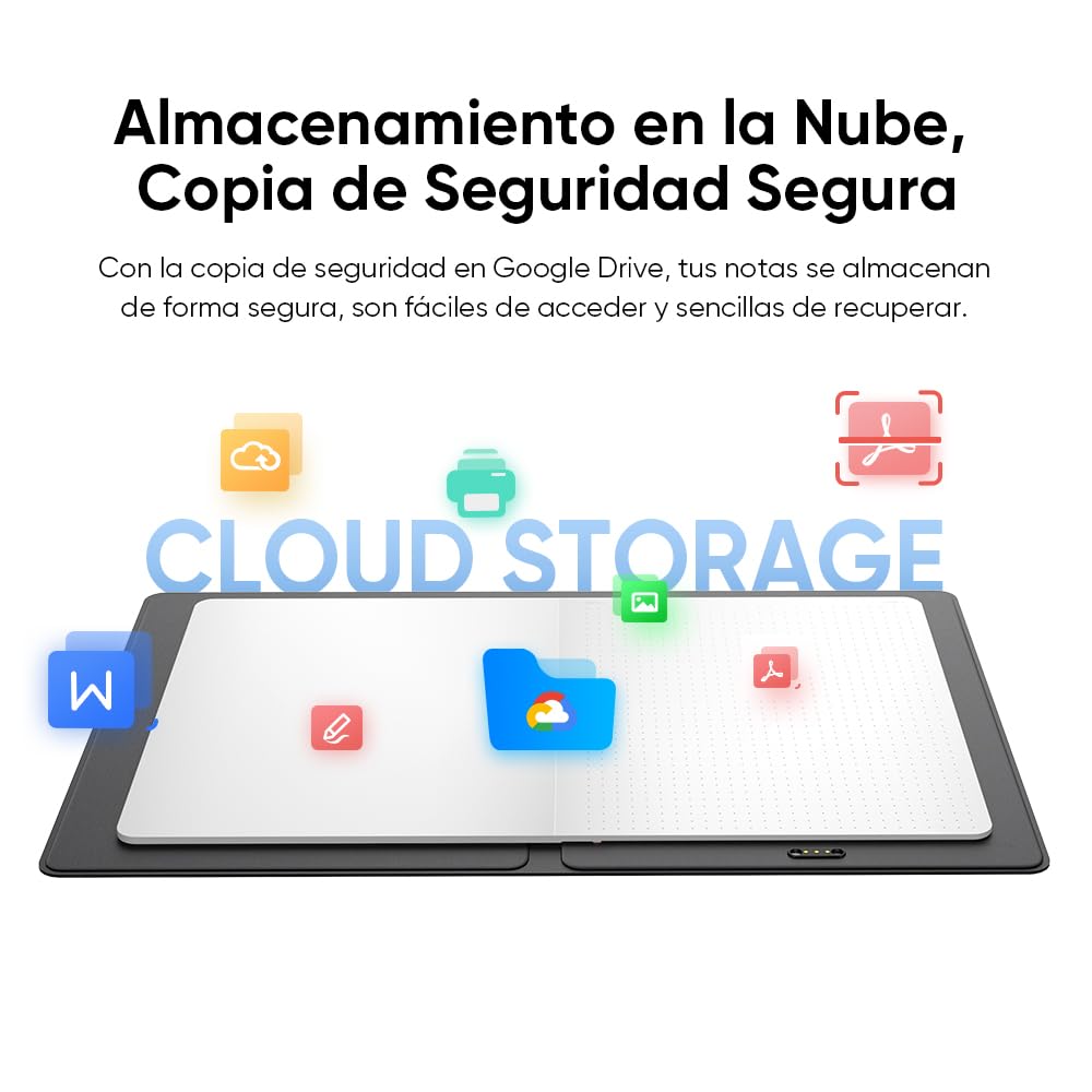 XPPen Note Plus Bluetooth 5.3 Notebook Inteligente A5 Hoja con 8192 Niveles de Presión para Estudiar Tomar Notas y Dibujar Compatoble con Android, iOS