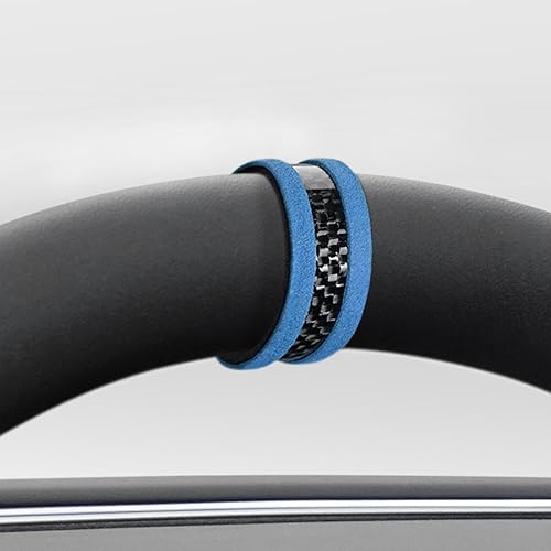 BETTERHUMZ Tira de marcador central para volante de automóvil, para Tesla Model 3 Highland 2024 Modelo Y X S, accesorios de ajuste de automóvil