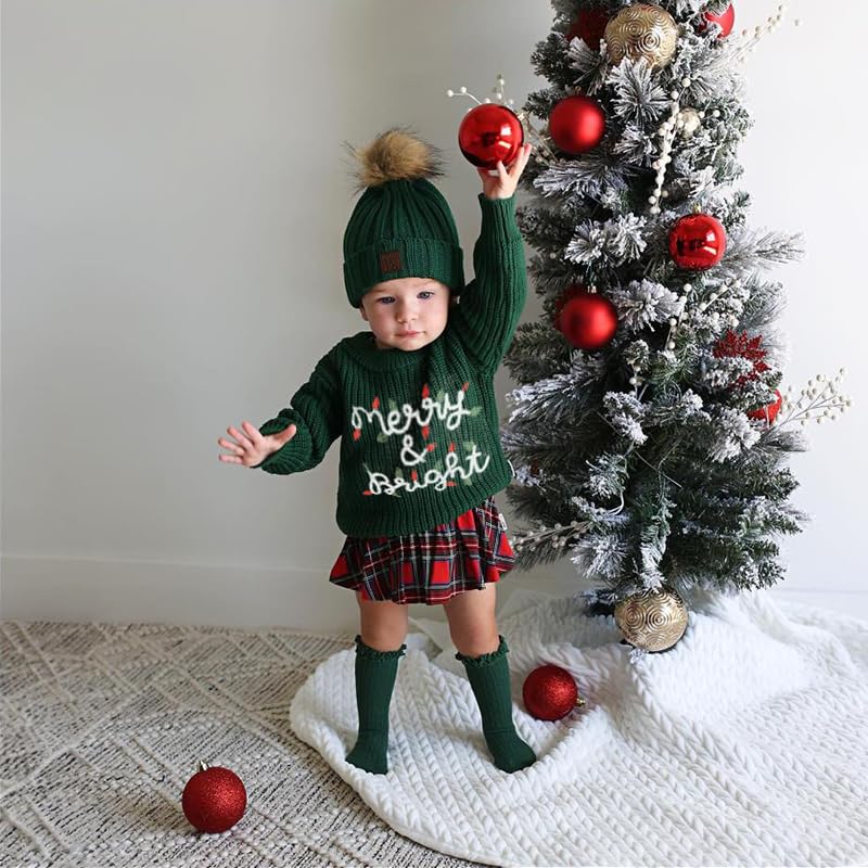 YOKJZJD Newborn Toddler Baby Girl Boy Christmas Outfit Chunky Knit Sweater Warm Sweatshirt Long Sleeve T-Shirt Fall Clothes2