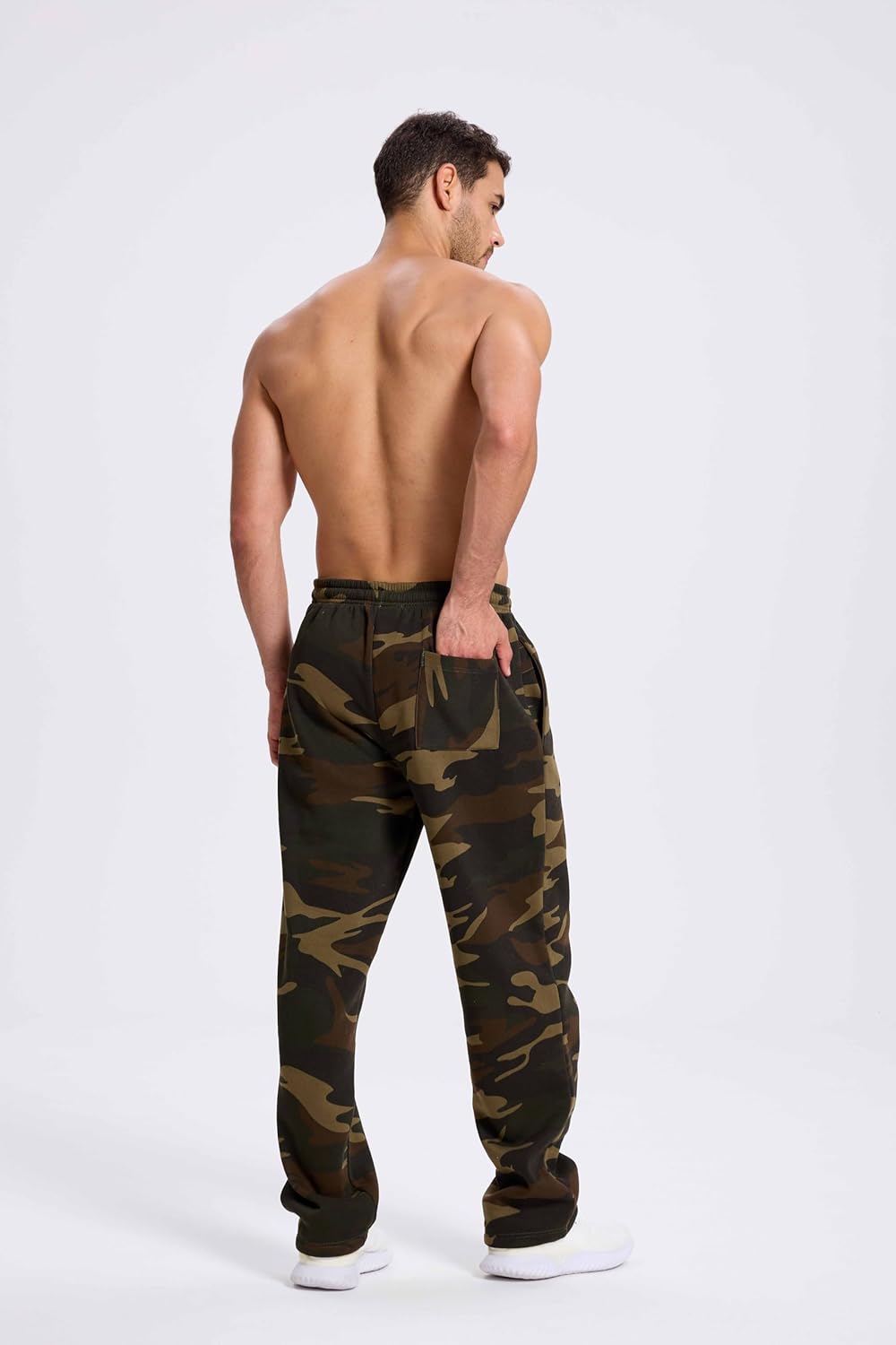 TanBridge Men's Athletic Open Bottom Relaxed Fit Sweatpants, Jogging and Daily Wear Sweatpants with Pocket - Image 6