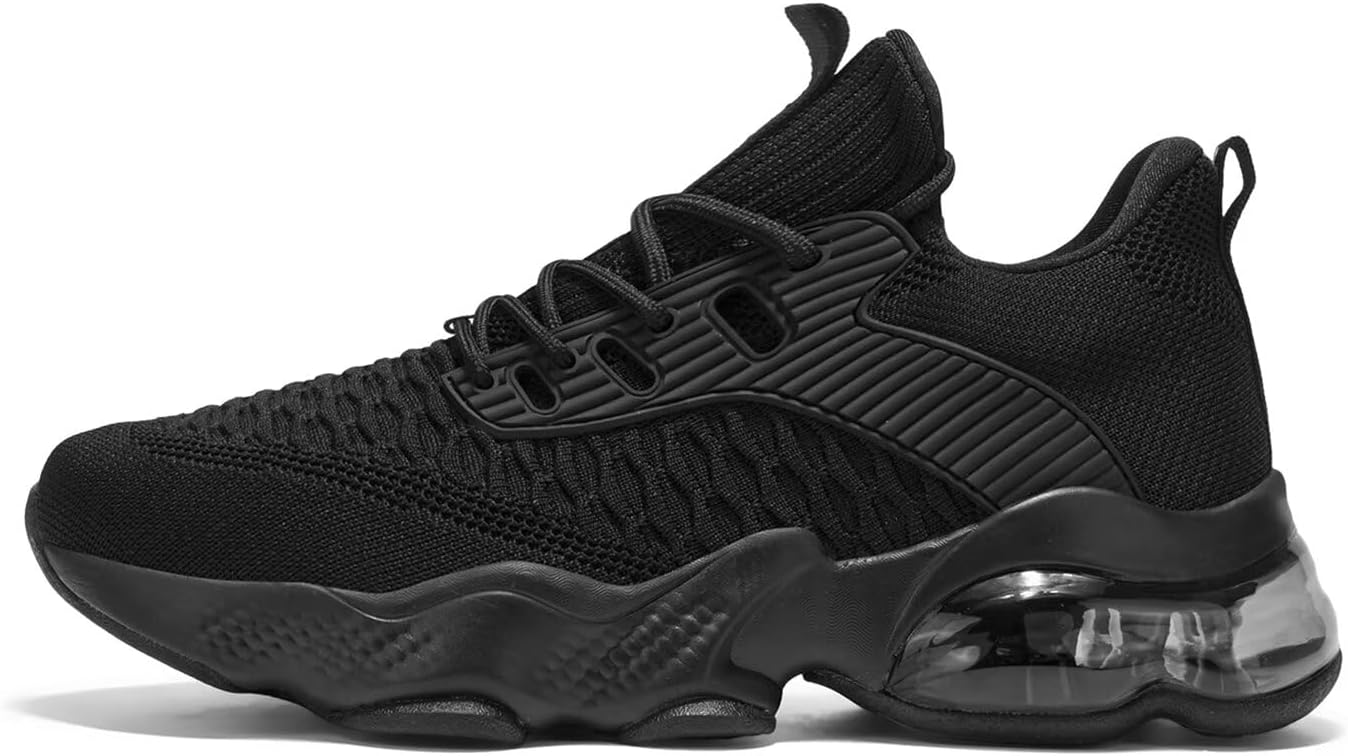 Mens Air Cushion Running Shoes Breathable Tennis Fashion Sneakers Non Slip Workout Casual Sport Gym Trail Comfortable Walking Shoes
