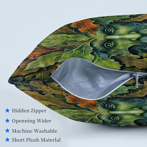 Edgfrtoio OIO-ZT-4545-2PACK-Z306 2 Packs Pillow Covers Decorative Pillowcases 18X18 In Celtic Pagan Design, Holiday Farmhouse Throw Pillow Case Square Cushion Cover thumb #5