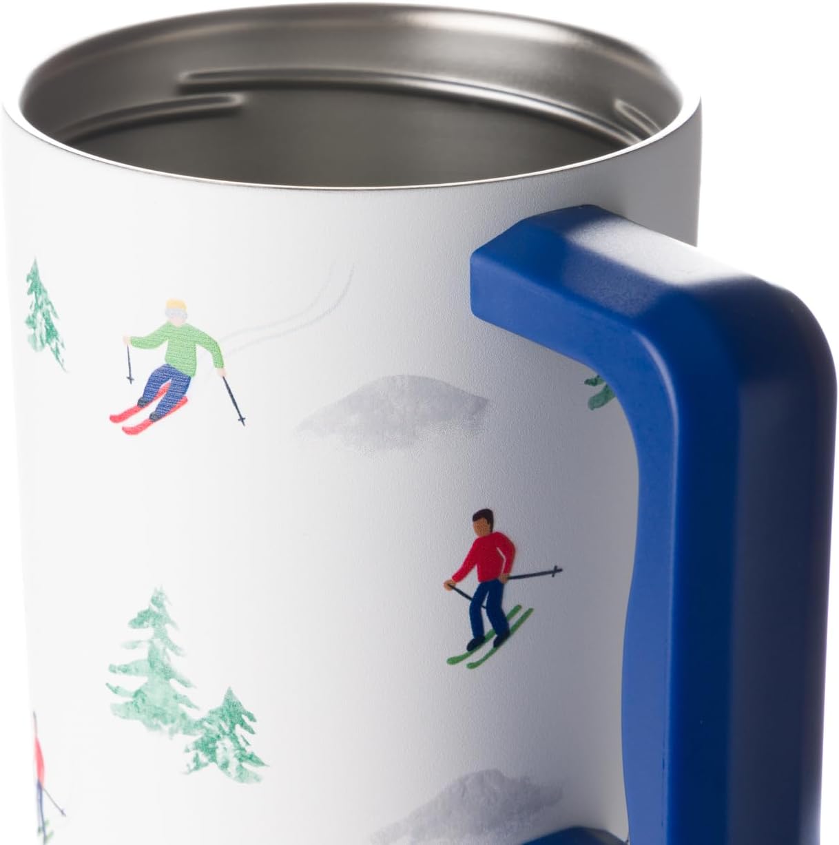 Simple Modern 30 oz Tumbler with Handle and Straw Lid | Insulated Cup Reusable Stainless Steel Travel Water Bottle Cupholder Use | Gifts for Women Him Her | Trek Collection | Downhill Skiing - Image 2