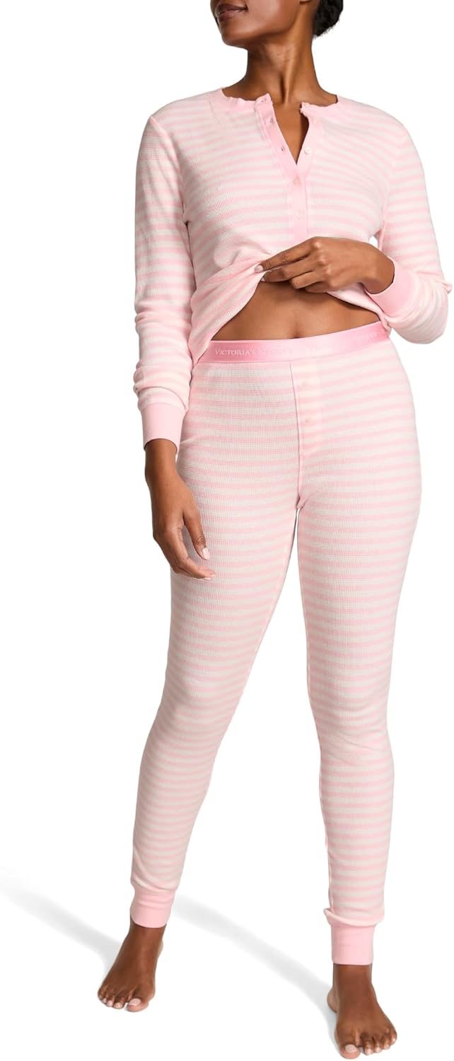 Victoria's Secret Thermal Pajama Set, Long Sleeve Shirt and Pants, Sleepwear for Women (XS-XXL)