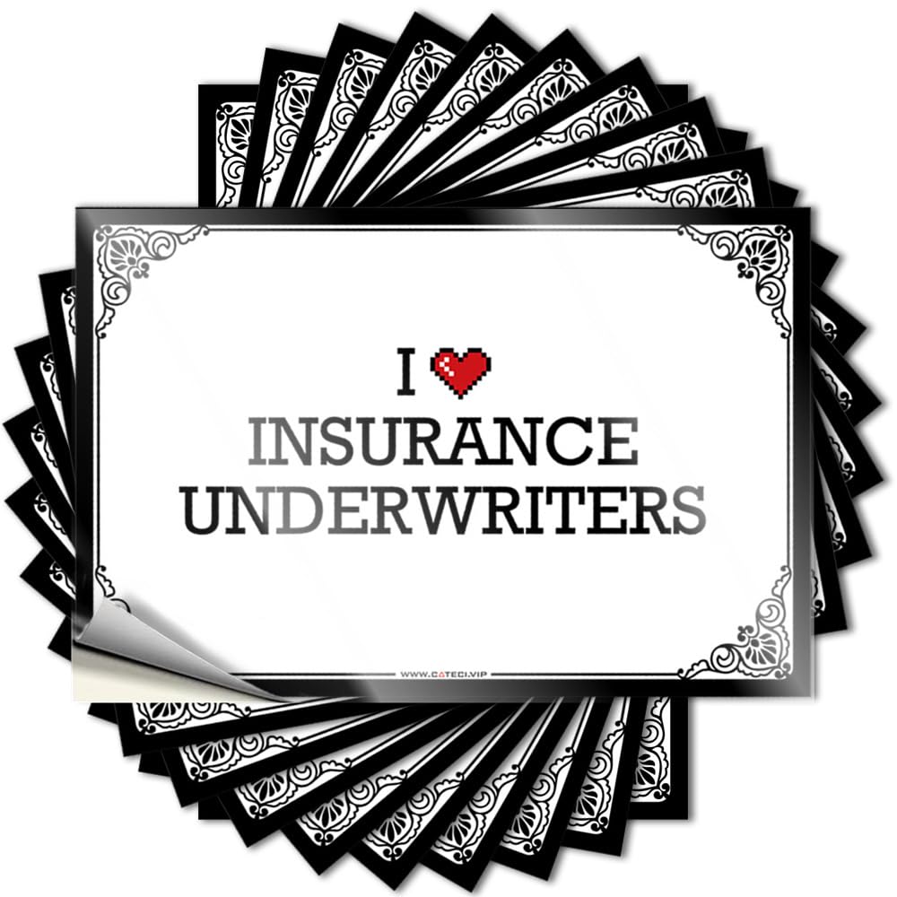 Sticker Indoor Fall Decor Waterproof Vinyl Sticker | I Love Insurance Underwriters Motivational Bumper for Essentials DIY Projects(12X18CM)