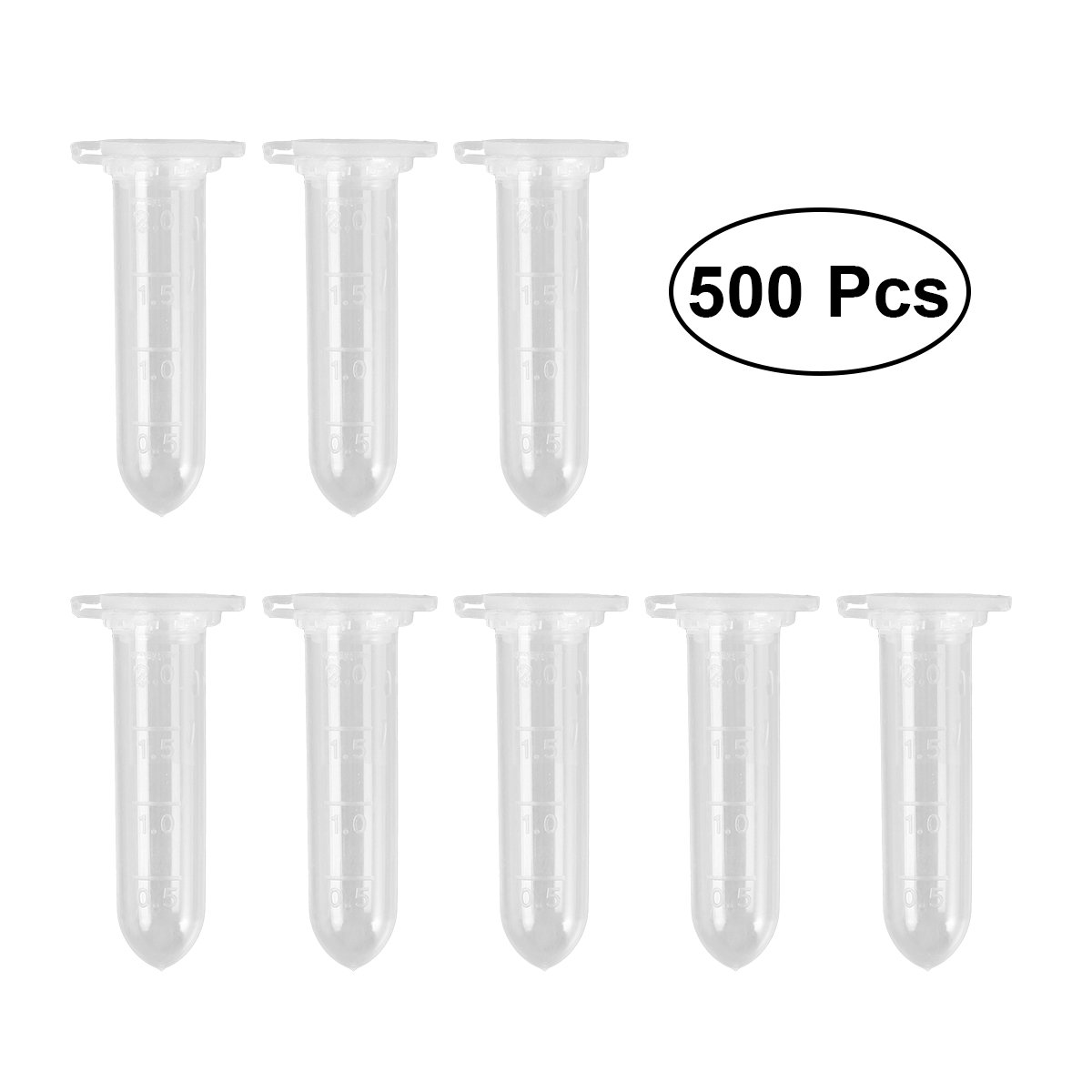 500 Tubes à Centrifuger Coniques 1.5ml UKCOCO - Flacons Microcentrifugeuse Laboratoire