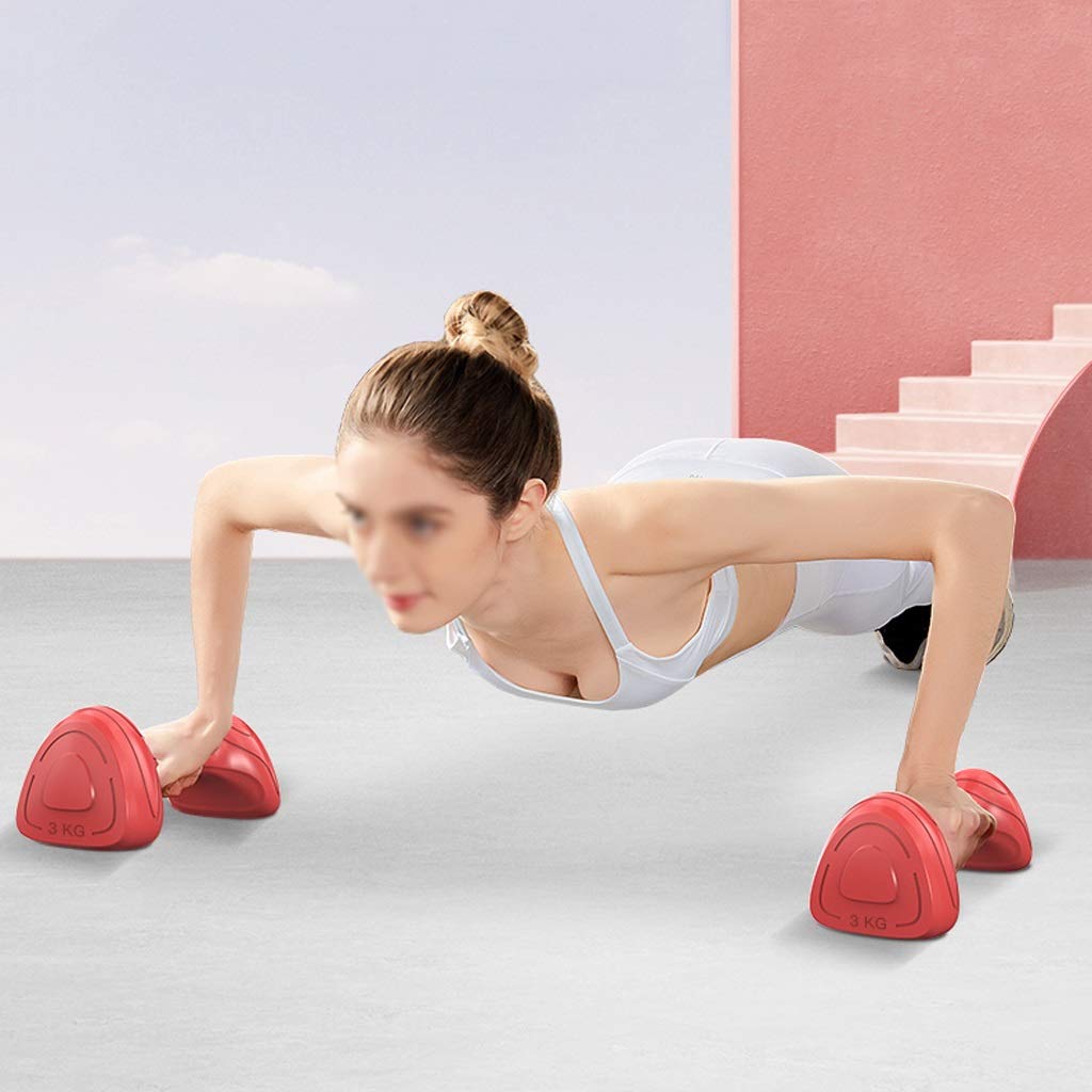 Mancuernas para Hacer Ejercicio Vinilo Dumbbell Peso Dumbbell Resistente al Sudor y Humedad en diversas variaciones de Peso de 1 kg, 1,5 kg, 2 kg, 3 kg, Conjunto de 2 Mancuerna de Neopreno