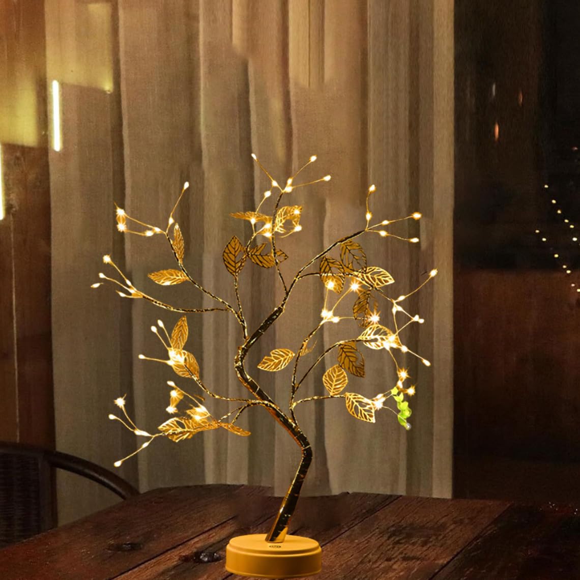Artificial Mini Christmas Tree Light up Tabletop Bonsai Tree Light with 72 LED ，Artificial Twinkling Tree Lamp Table Decoration Light for Tabletop Fairy Light Spirit Tree Christmas Decorations