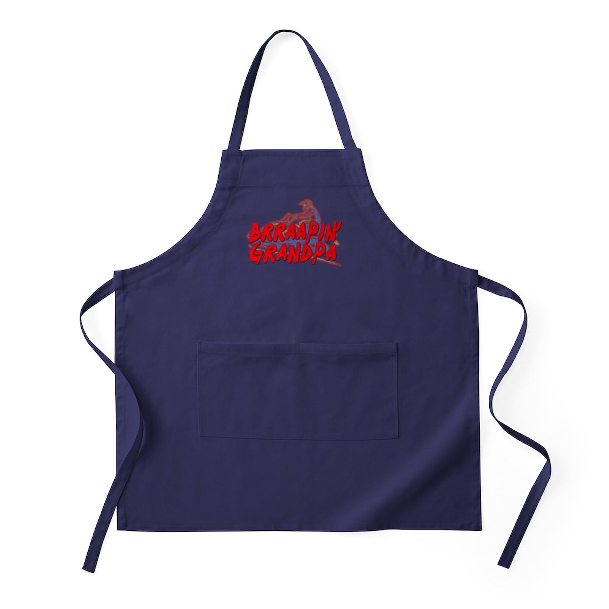 CafePress Brapinggranpa Kitchen Apron with Pockets, Grilling Apron, Baking Apron