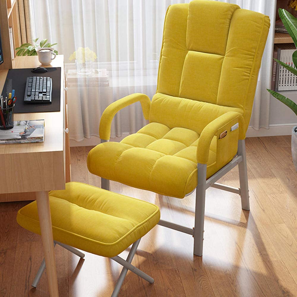 Fauteuil de bureau zero gravity inclinable jaune pour soulager le dos