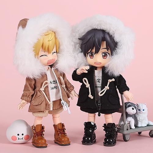 Miniatura 2 de Zapatos de muñeca para Ob11, DDF, Body9, 112 BJD, GSC Accesorios para muñecas BJD Toys Shoes (negro)