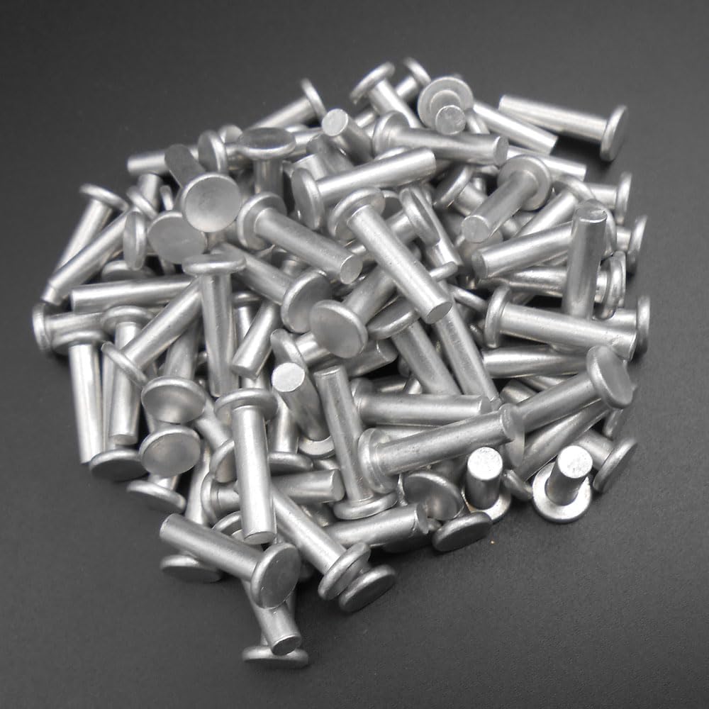 100PCS/Lot HQ M5 M5X20 Countersunk Flat Head Solid Aluminum Rivet Nut Insert Rivets 5MM X 20MM 5X20MM M5X20MM L= 20MM *AT430X100