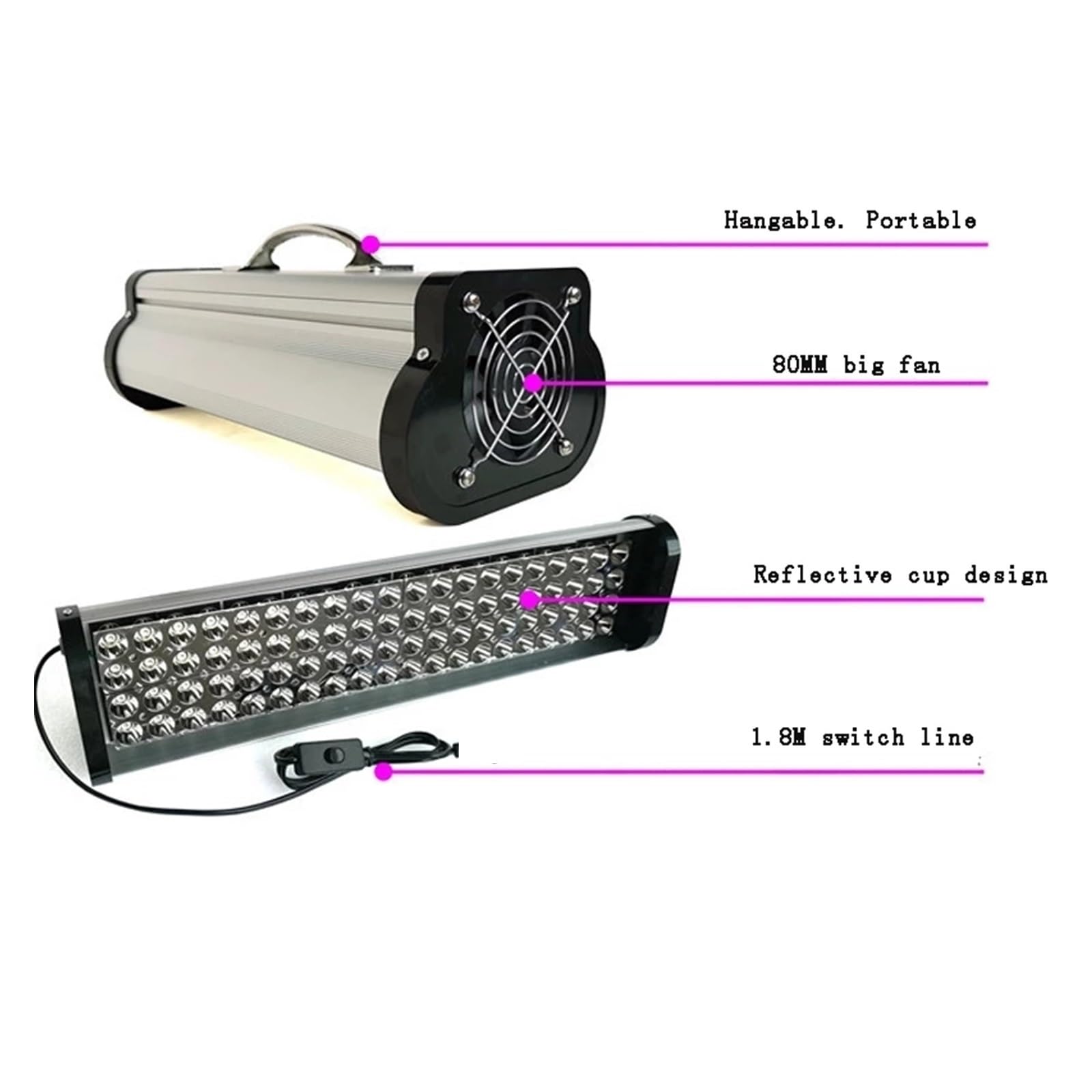 Lampada polimerizzante per resina UV 400W HA CONDOTTO LA Luce UV Resina Polimerizzazione Luce Fotopolimerizzazione Luce for Stampante 3D SLA/DLP 365nm 395nm 405n M 400W Effetto di Uscita La stampante