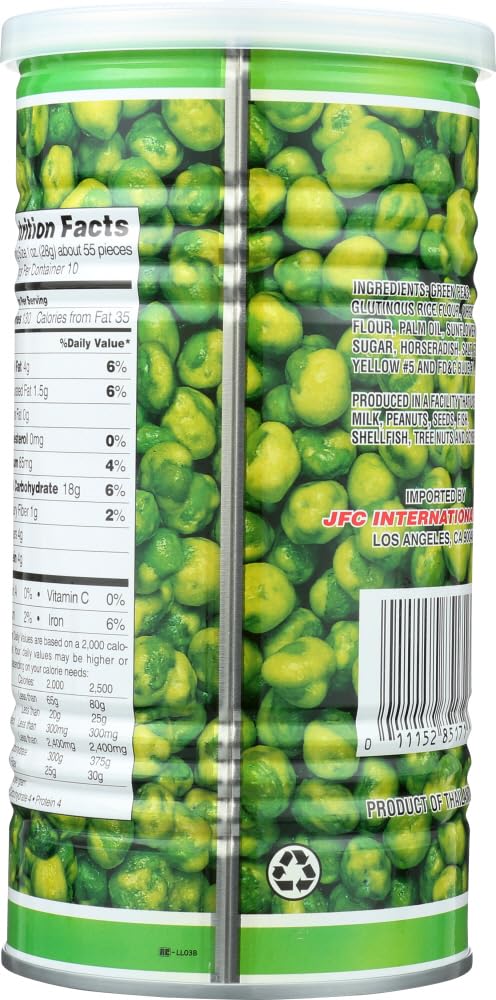 Hapi Hot Wasabi Peas, 9.9-Ounce Tins (Pack of 4) Home Grocery Product