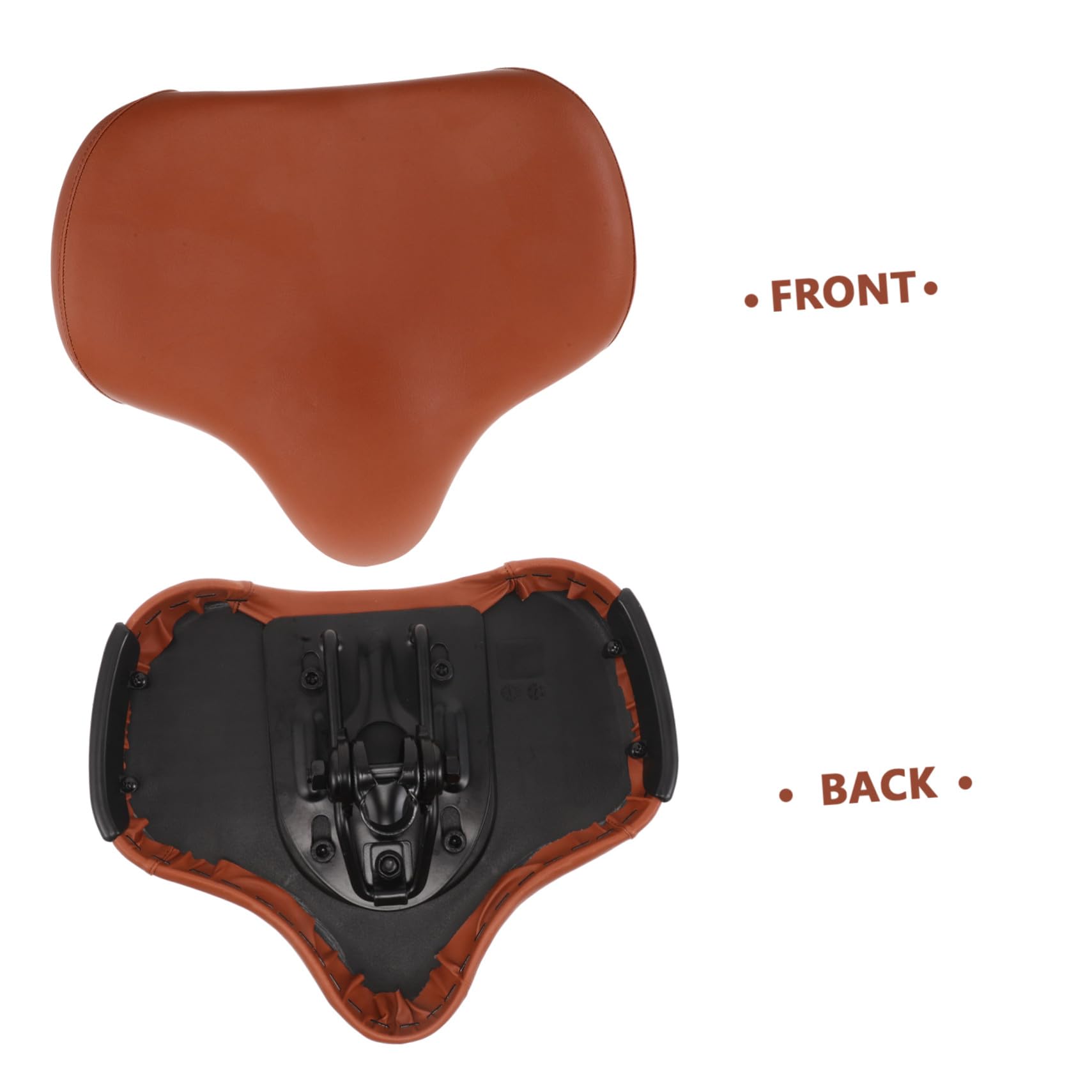 Mikinona Sella per Cyclette Marrone in Pu con Imbottitura in Spugna | Ricambio per Bici Fitness Indoor, Struttura Robusta, Accessorio per Allenamento Domestico