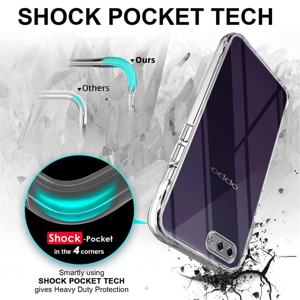 Image of Jkobi Back Cover for Realme C1 (Silicone Clear Case with Camera Protection | Soft and Flexible | Transparent)