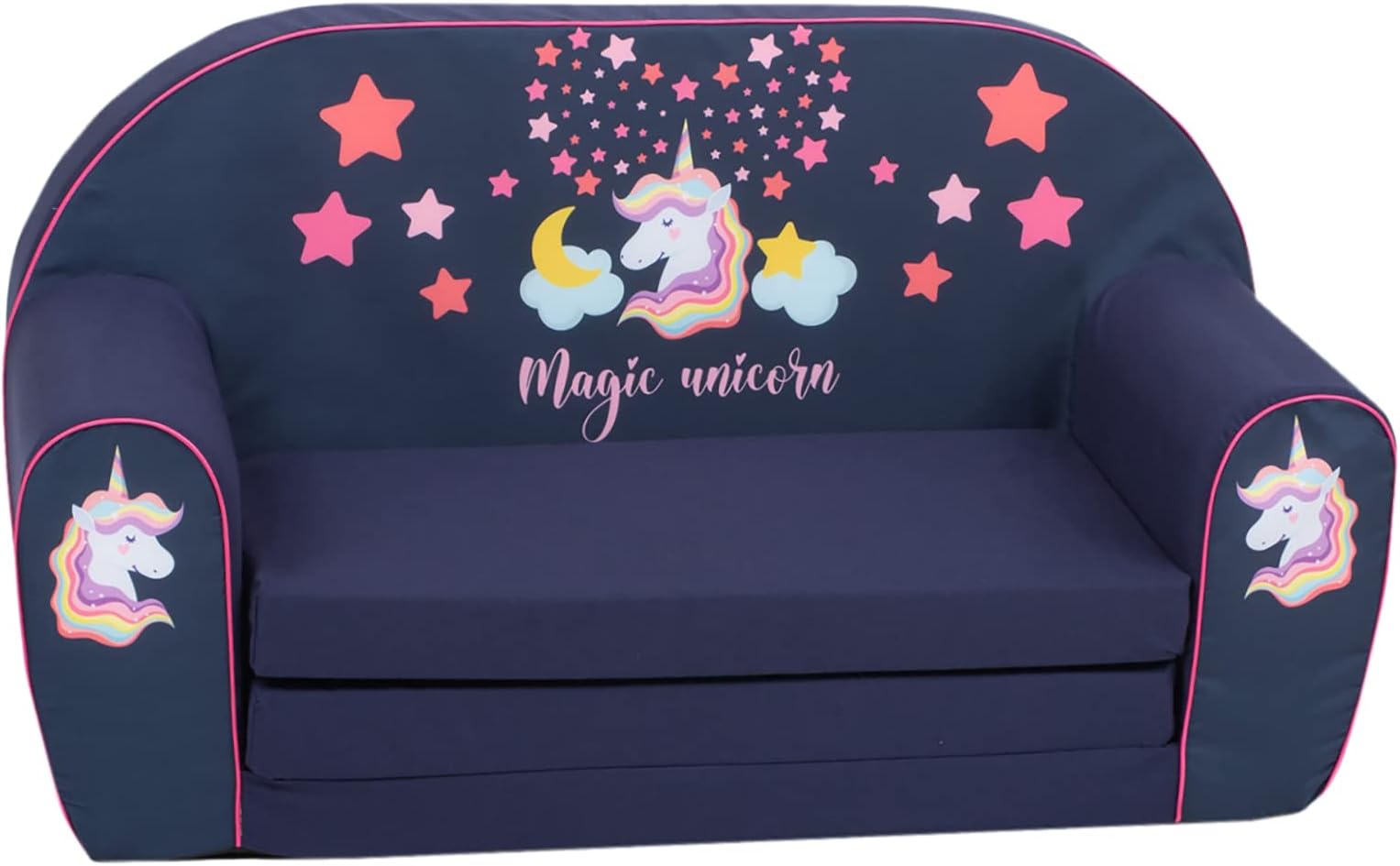 Pro Cosmo Canapé Convertible Enfant Rose Clair - Lit + Canapé Avec Matelas Amovible