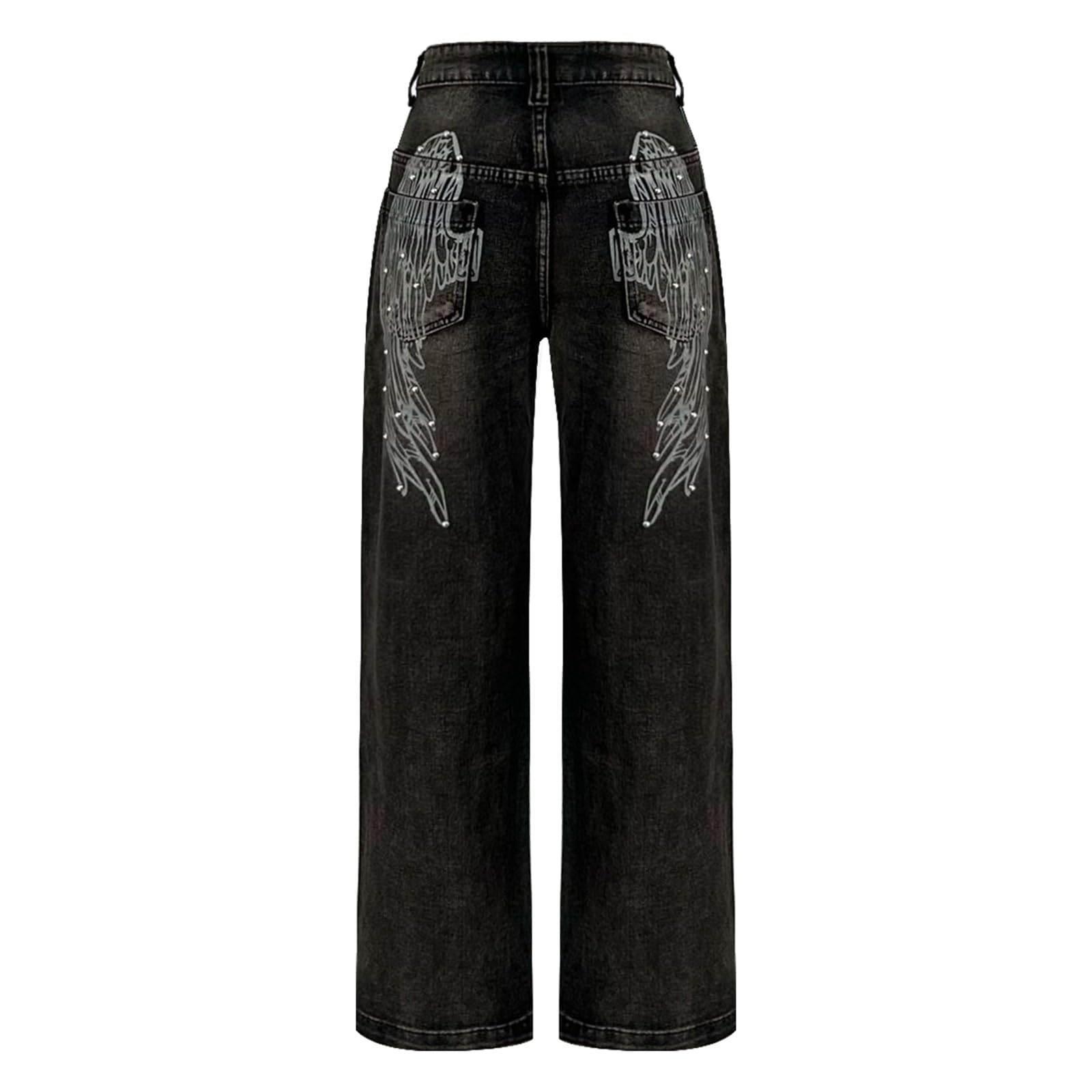 Jeans Donna Vita Alta Elasticizzati Jeans Baggy Casual Leggeri Pantaloni Elasticizzati Curvy Gamba Larga con Tasche Pantaloni Denim Vita Alta Larghi Comodi Palazzo Streetwear Taglie Forti Moda Hiphop