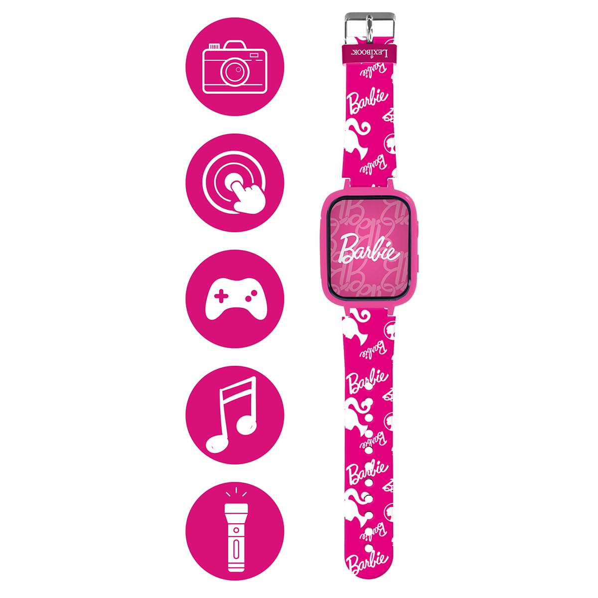 Lexibook, Barbie, Kamera-Uhr, DMW070BBLXB | HD-Touchscreen, Kamera, MP3, Lautsprecher, Schrittzähler, 5 Spiele