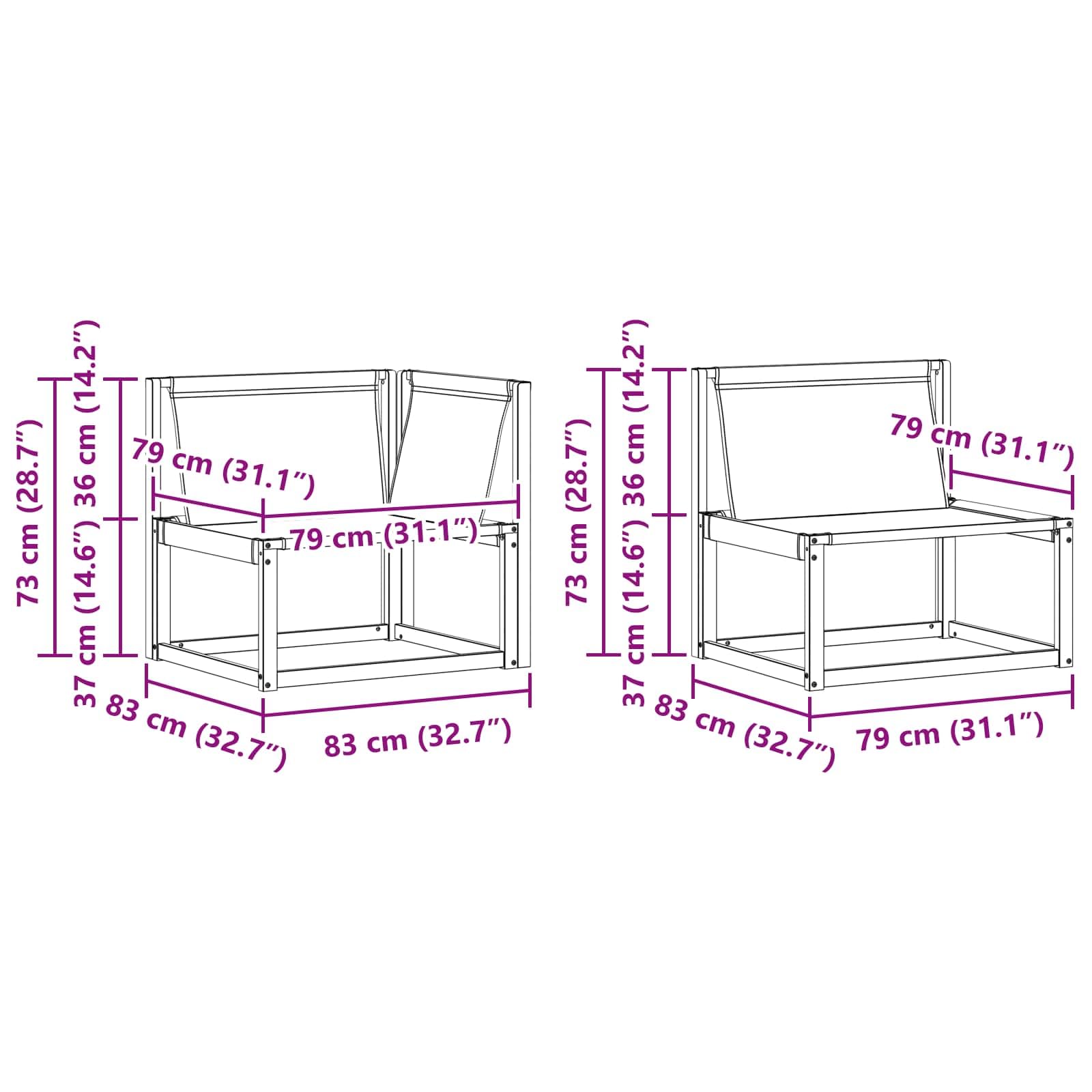 Ensemble de canapés d extérieur 5 pièces Gris Naturel Clair pour Jardin terrasse mobilier modulable résistant aux intempéries
