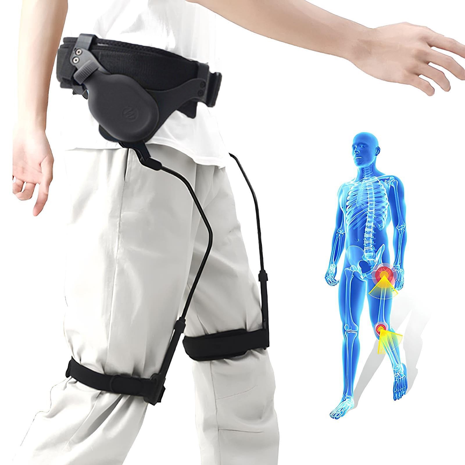 Exoskeleton Power Walking Aid, Stroke/Hemiplegia Rehab Trainer, 30% Effort Reduction, Mobility Support for Hiking, Exoskeleton Legs for Walking